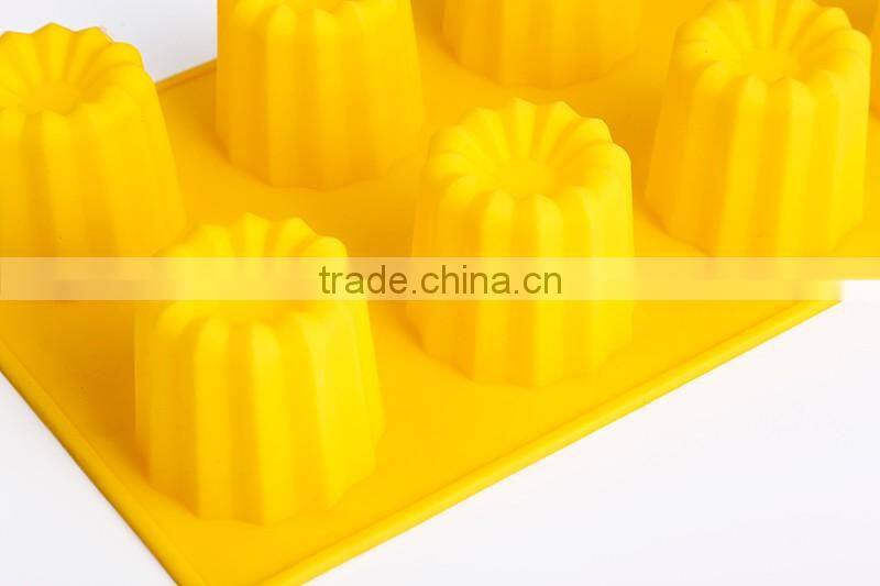 CBU26 FDA LGFG 8 connected silicone funny cake mold