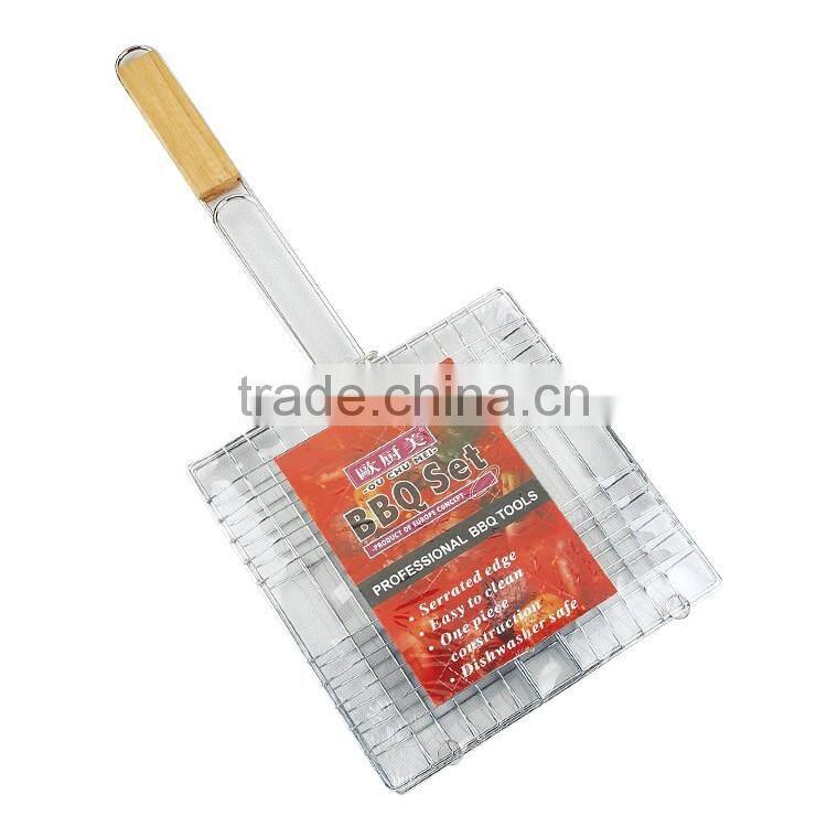 Disposable grill korean bbq exhaust mesh with wooden handle