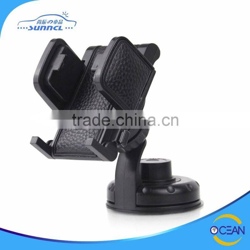 Classic Cupula Sucker Mobile Phone Wall Holder with Leather Made