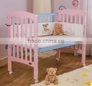 2016 solid wood baby crib baby cot custom made