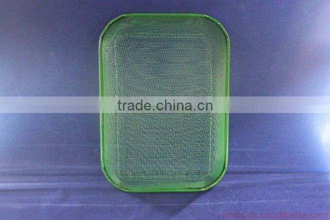 Colorful square shape food basket, fruit basket, vegetable basket w/stander