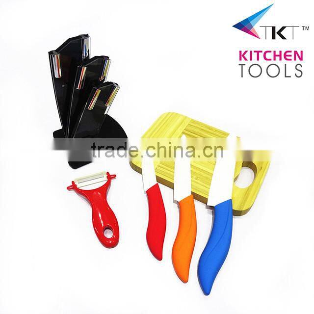 Hot sale 5pcs ceramic knives set with stand