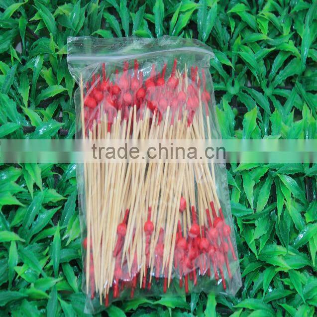 High quality bead bamboo cocktail picks