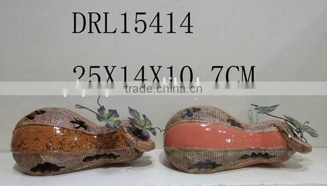 lying ceramic pumpkin lantern LED festive lantern holloween decorations