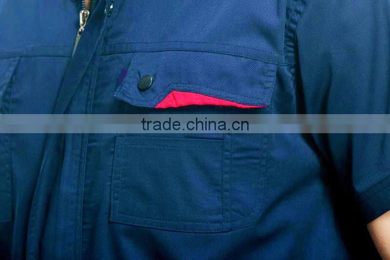2017 OEM men uniforms workwear short sleeve jacket and pants