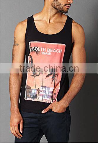 Custom Logo Printed Cotton Fashion Wholesale Kids Tank Top