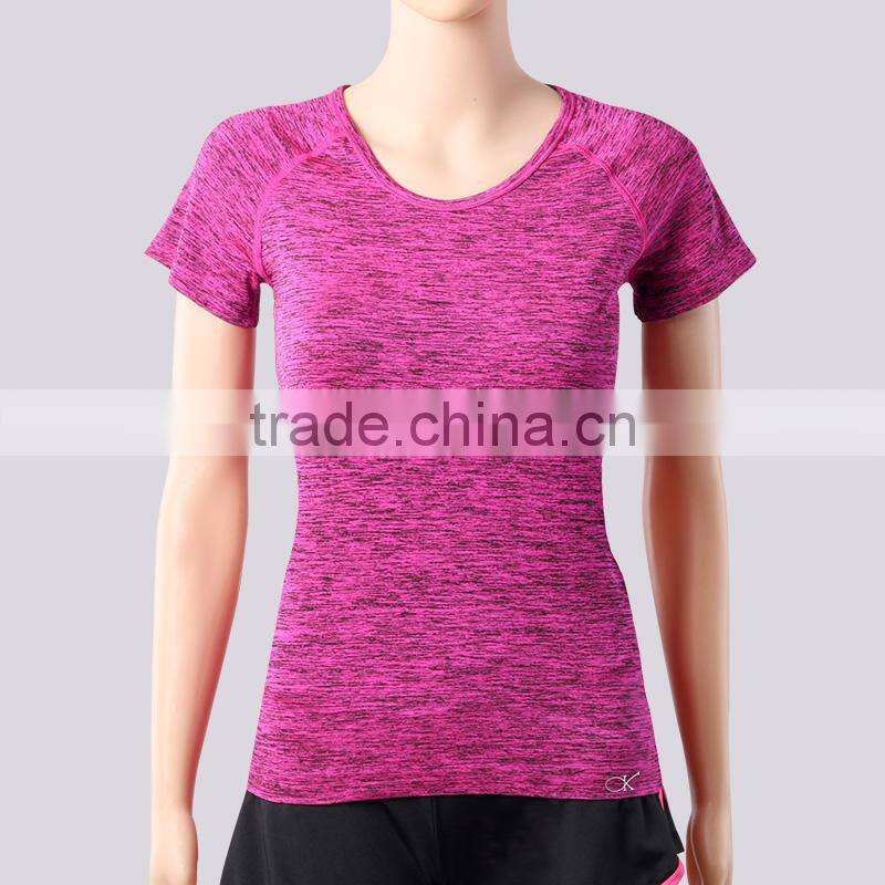 Ladies sportswear fitness clothing training short sleeve sport shirt women