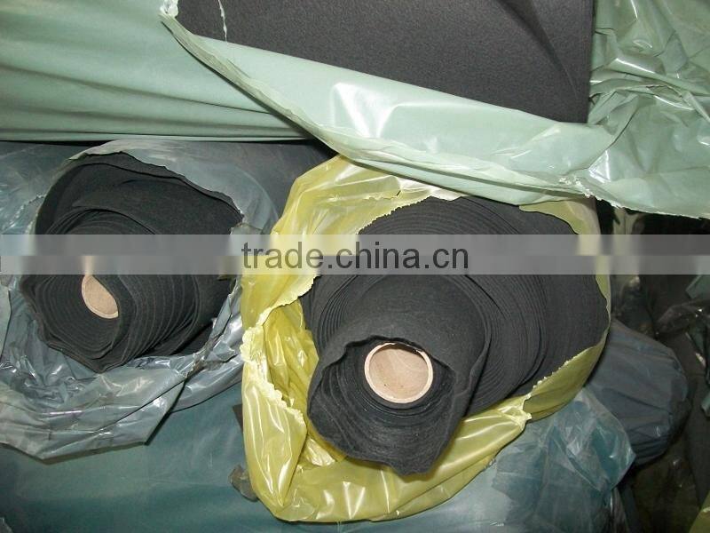 PU NUBULK stock lots for shoes, pu leather with nonwoven for shoe upper