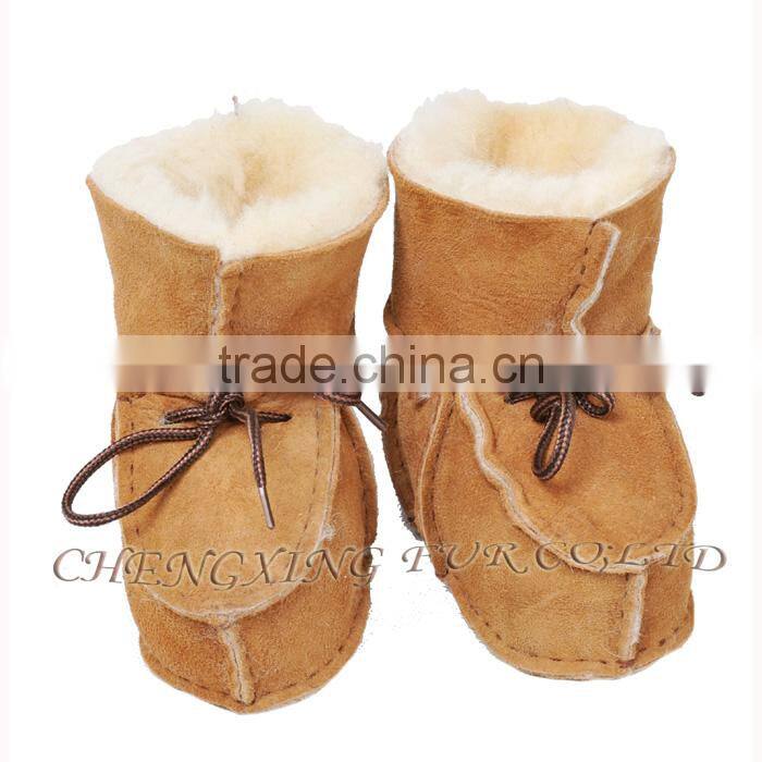 CX-SHOES-05A Fashion Real Sheep Skin Fur Funny Baby Shoes