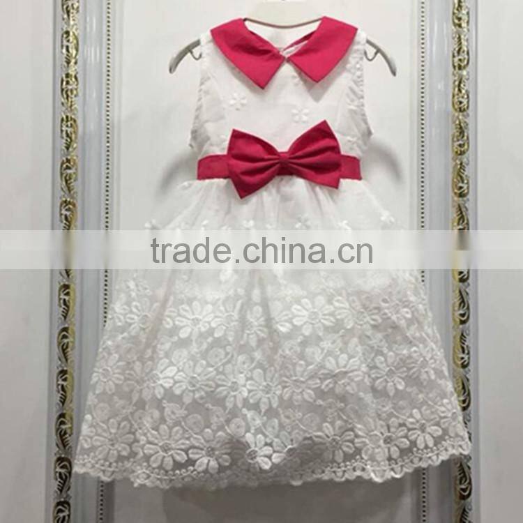 2015 new design girls lace dress kids girls smoking dresses with Collar