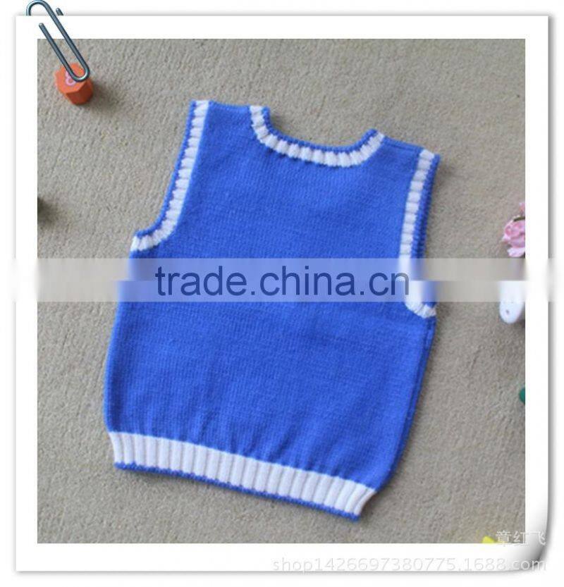 cute cartoon duck pattern kids knit vest baby kids sleeveless sweater