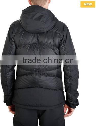 Internal Front Stormflap Lightweight Men's Down Jacket With Hood