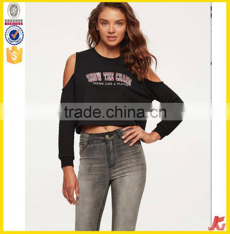 100% cotton women long sleeve t shirt good quality