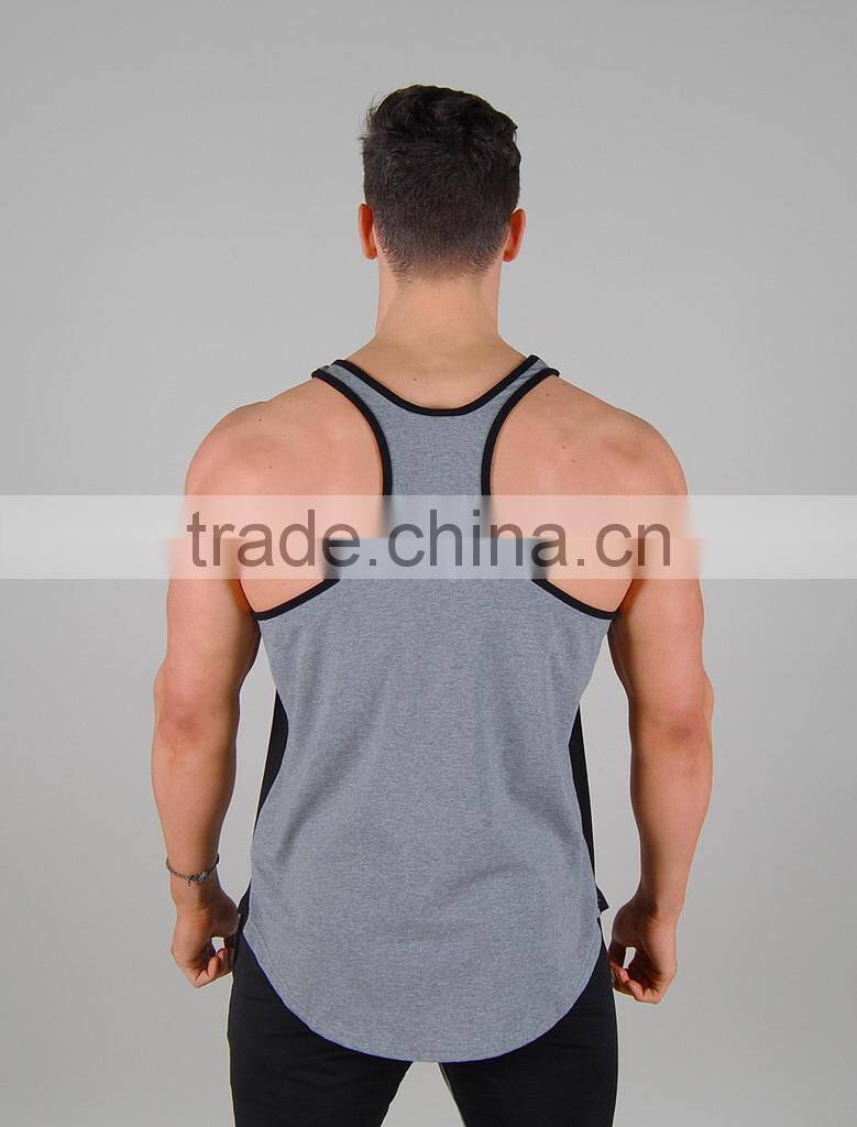 mens tank top two color contrast safety vest tank top men custom