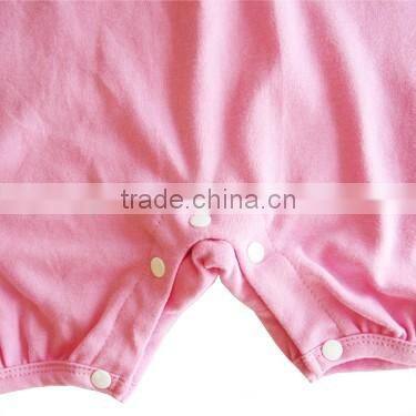2017 Summer Newborn Baby Girl Bodysuit Pink Color Baby Clothing Short Sleeves Toddlers Romper
