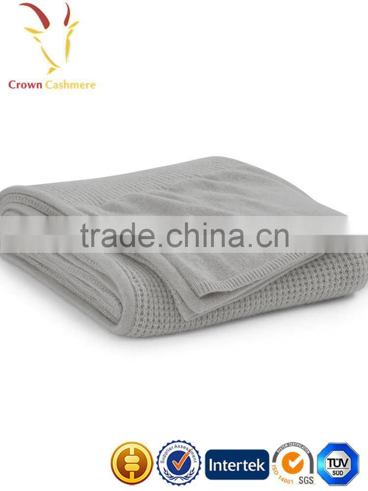 100% Kids Cashmere Knitted Wholesale Baby Throw Blankets