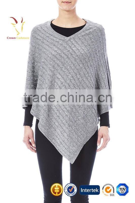 Fashionable Knitted Best Cashmere Poncho Sweater Cashmere Poncho Wrap