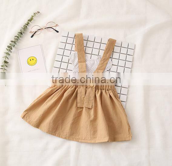 Girls Fancy Cotton Dress Style Fashion Boutique Girl Dress Clothing Halter Clothing