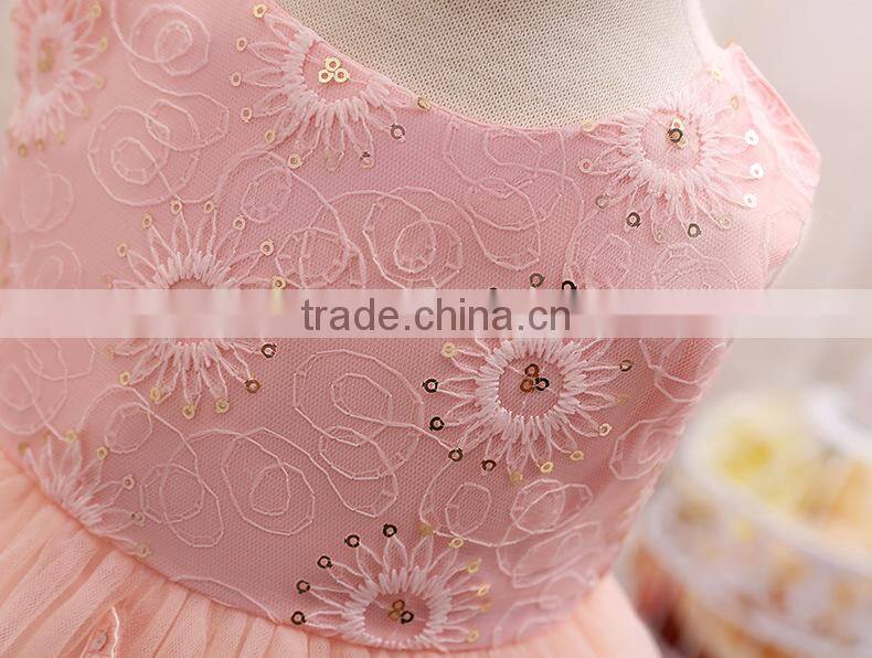 Hot sale 0-2Y girl dress princess birthday dress for girl of 1 years old