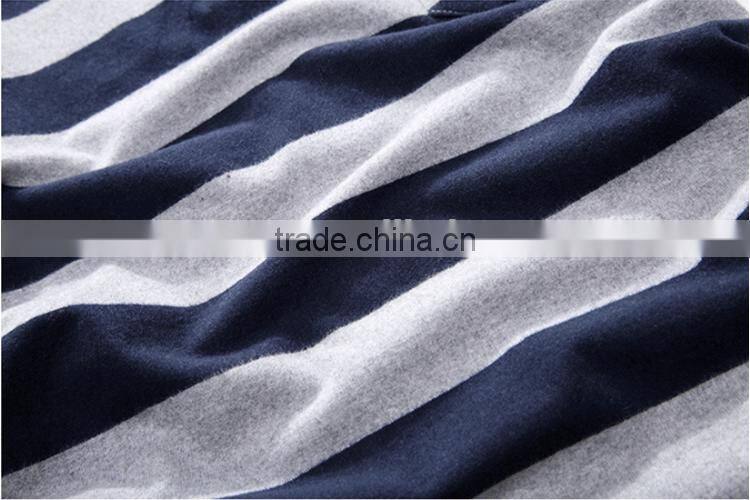 OEM custom 100% cotton long sleeve mens striped polo shirts