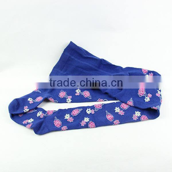 Custom school girl tights pantyhose with nice flowers