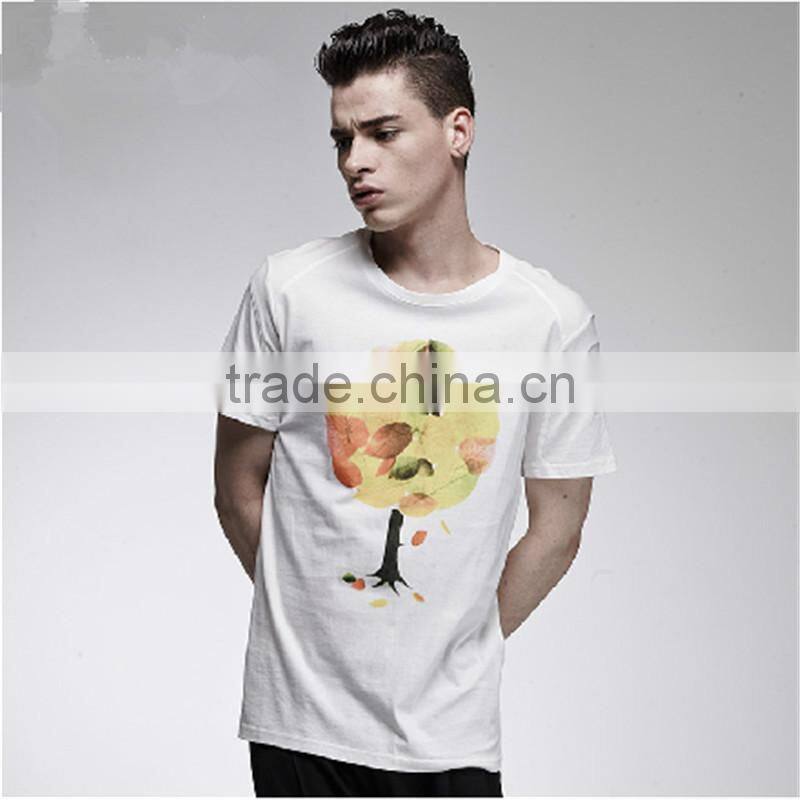 Long Line T Shirt Prink 100% Ring Spun Cotton T-shirt With Competitive Price Custom Design