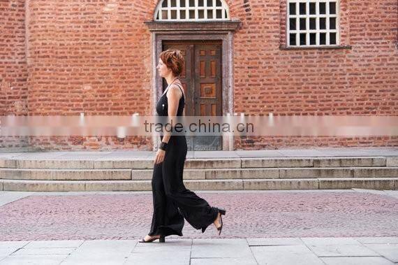 Women Black Oversized Jumpsuit Girl's Loose Overalls Sexy Romper Steampunk Clothing