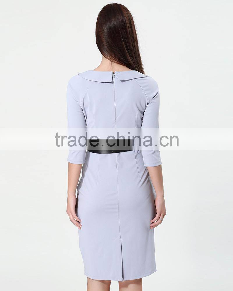 Yihao Trade Assurance New Women Casual Dress Elegant Party Vintage Polka Solid Work Clothing ladies office wear dresses dress