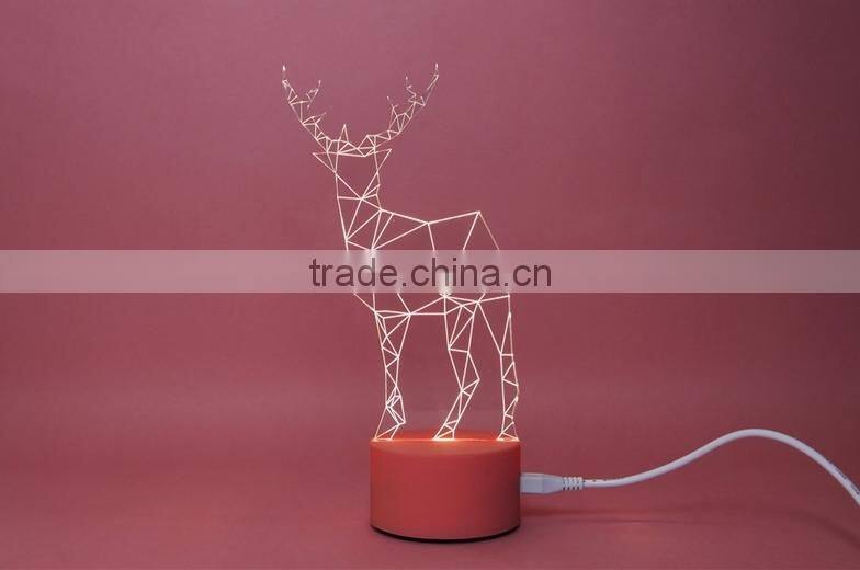 Fashion Glittering Christmas Deer LED Table Lamp