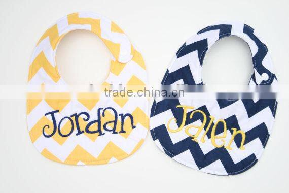 Personalized Seersucker Monogrammed Bib