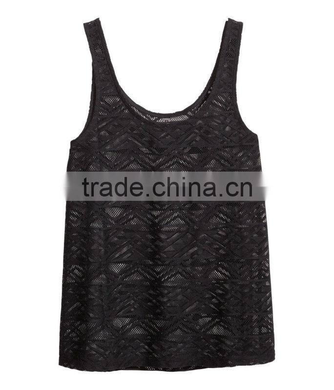 Ladies See-Through Sexy Lace Tank Top Vest