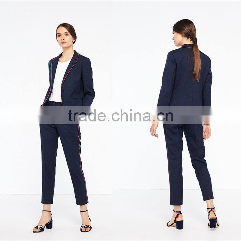 New fashion Italian collars edging trim button fasten dot print jackets womens