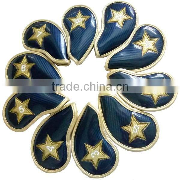 OEM Fashion star PU golf iron headcover set