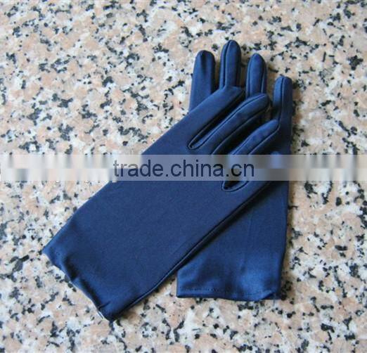 factory sale environmental protection material dark blue color brief paragraph ladies party gloves