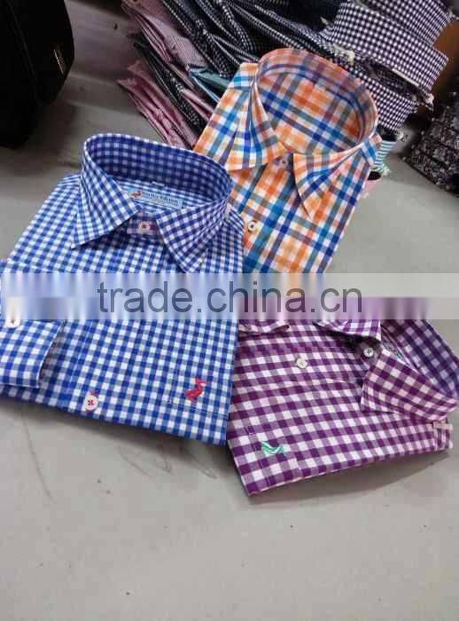 classic fashion design men's casual check shirt