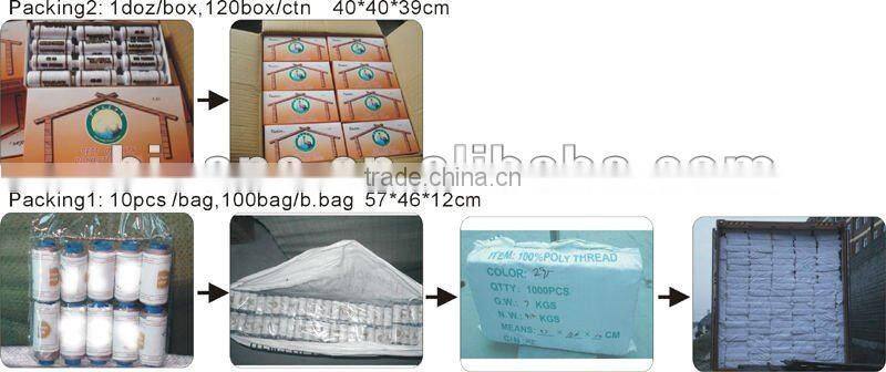 100% spun polyester sewing thread in spool supplier