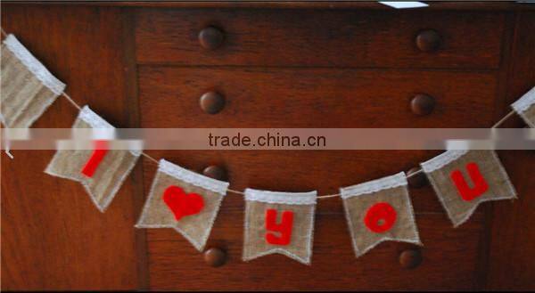wholesale wed gift, gift for wed burlap and felt bunting