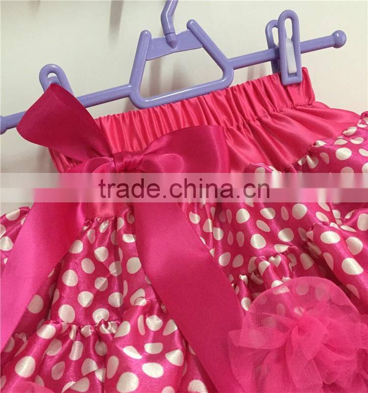 MOQ 1PCS satin hot pink dot tutus