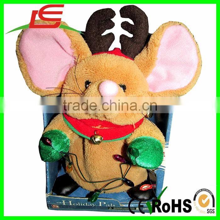 Wholesale Singing Dancing Holiday Pals Reindeer Mouse Plush
