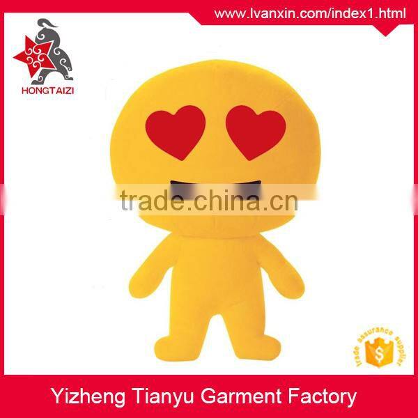 custom high quality cute soft plush emoji pillows doll toy