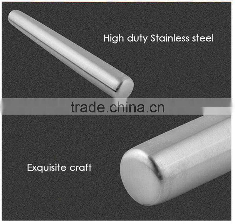 New design food grade french stainless steel rolling pin for bakery, pizza