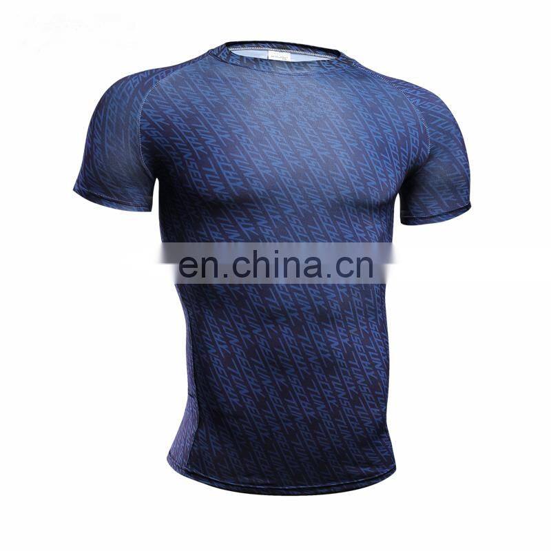 Men Short sleeves sublimation fitness compression wear for sale