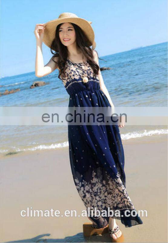 2014 korean style sleeveless Bohemian skirt