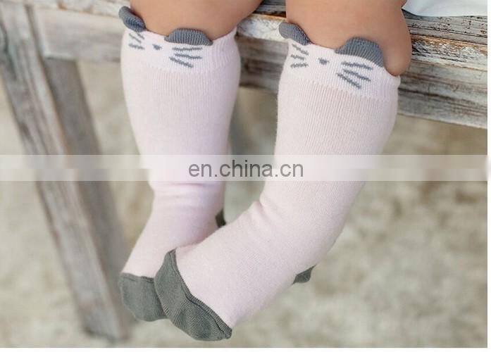 Newborn Toddler knee high sock Baby Boy Girl fox Socks cotton Cute Cartoon Animal Cat leg warmers For newborns infantile