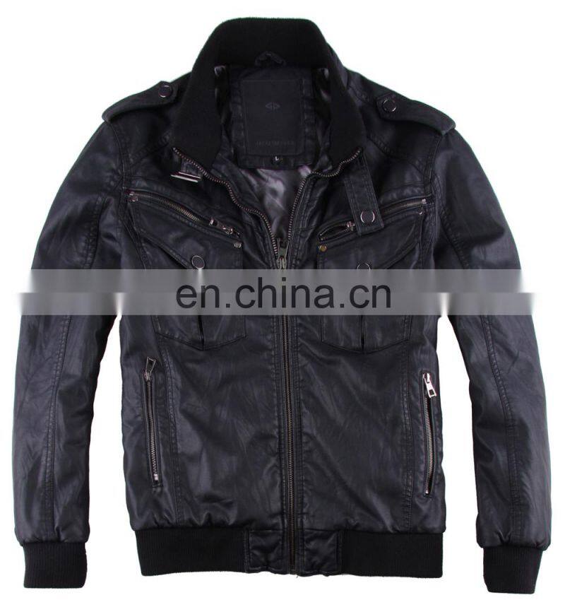 fashion diamond quilted mens spring handsome biker leather jacket