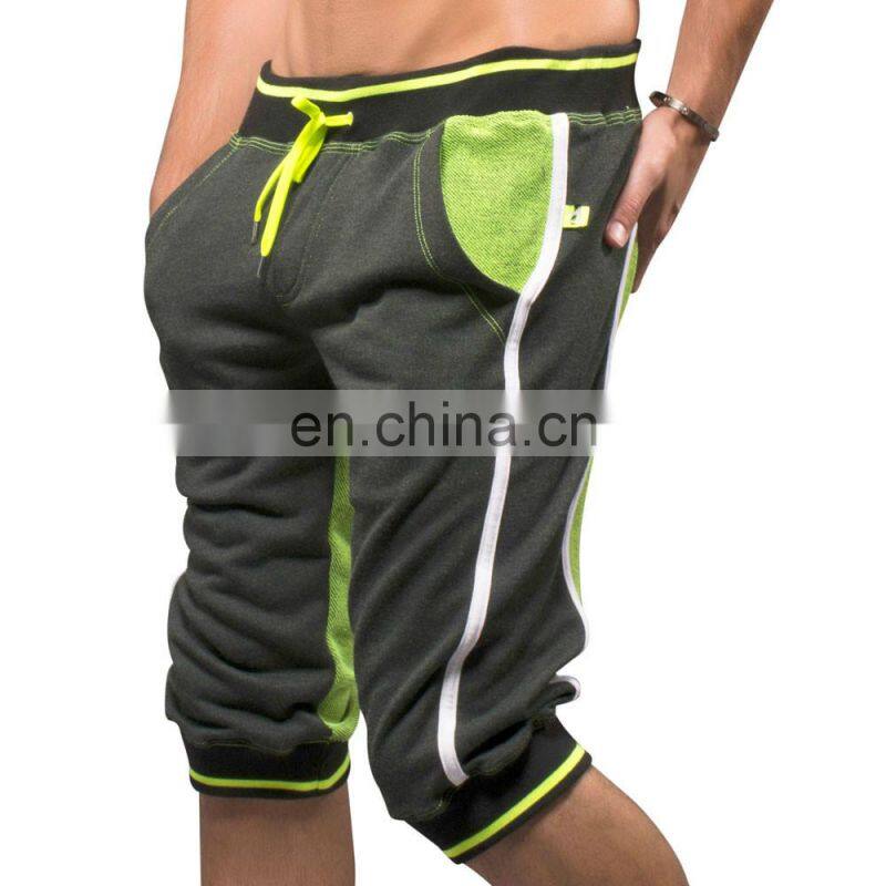 mens black neon yellow field training gym shorts