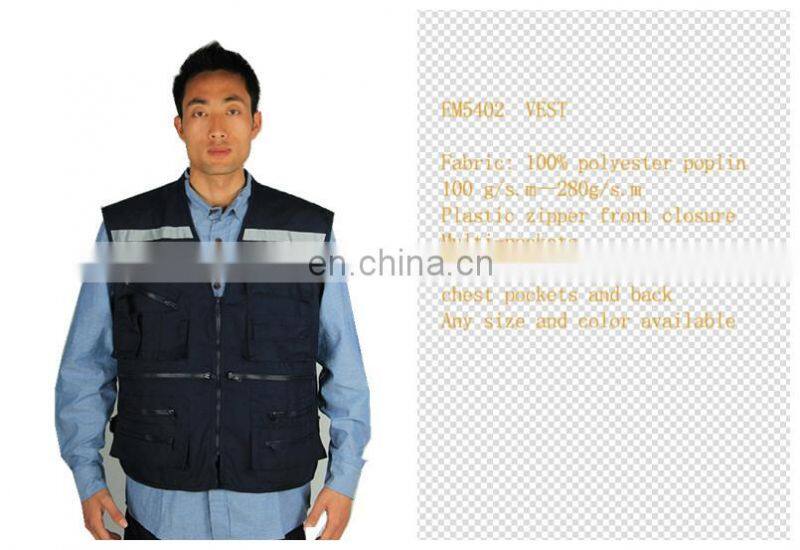OEM Highest quality Multi Pocket sleeveless vest jacket