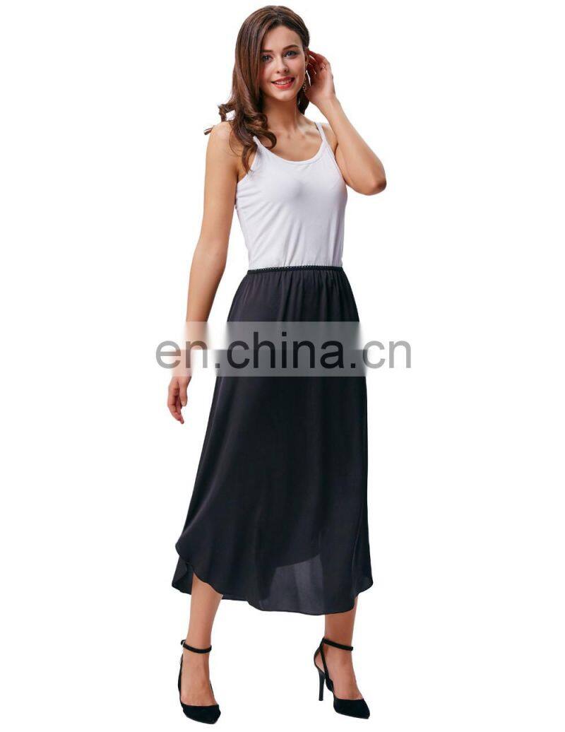 Kate Kasin Women's 35" Comfortable Satin Waist Slip Half Slip Undergarment KK000264-1