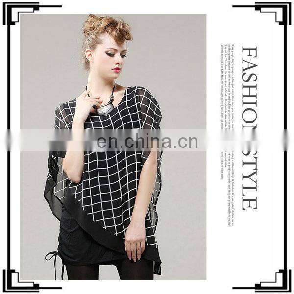 Ladies Fashion Elegant casual dress prints chiffion women dresses