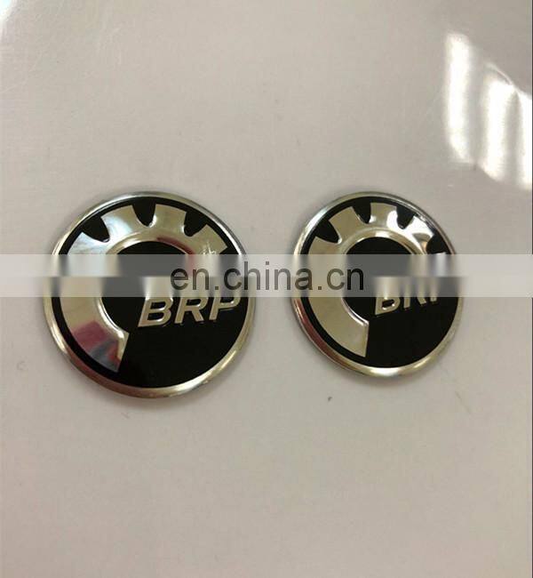 metal Feature embossed adhesive logo sticker